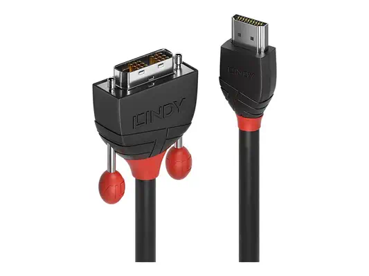 LINDY Câble HDMI vers DVI-D Black Line 1m - Lindy - Câble Audio - visuel 1