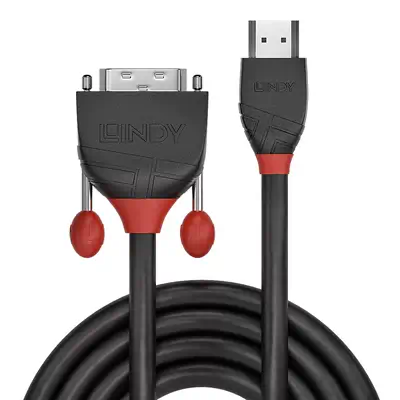 LINDY Câble HDMI vers DVI-D Black Line 1m - Lindy - Câble Audio - visuel 2
