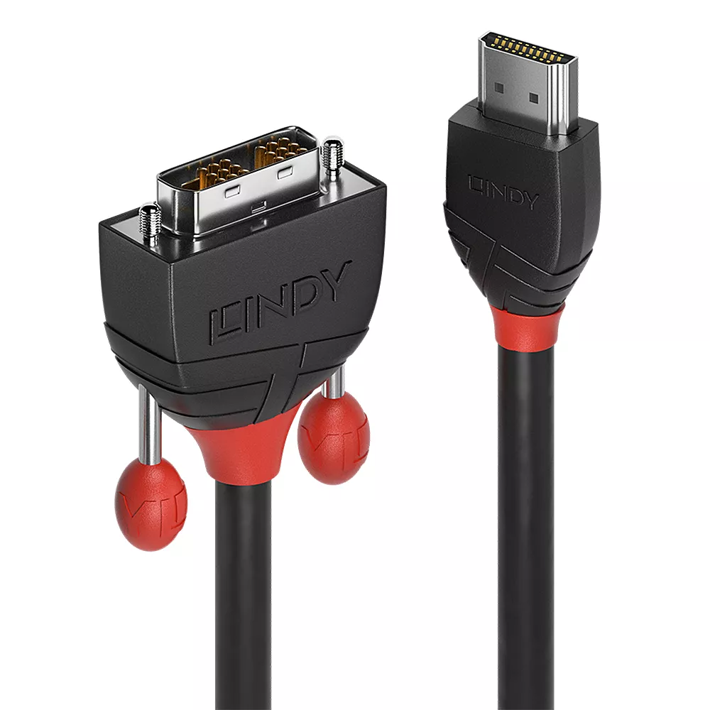 Vente Câble Audio LINDY Câble HDMI vers DVI-D Black Line 5m