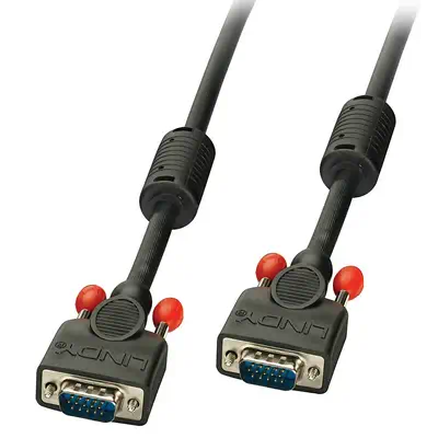 Revendeur officiel LINDY VGA Cable M/M black 0.5m. 15 Way Male to 15 Way