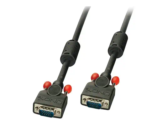 LINDY VGA Cable M/M black 1m. 15 Way Male to 15 Way - Lindy - Câble Audio - visuel 1