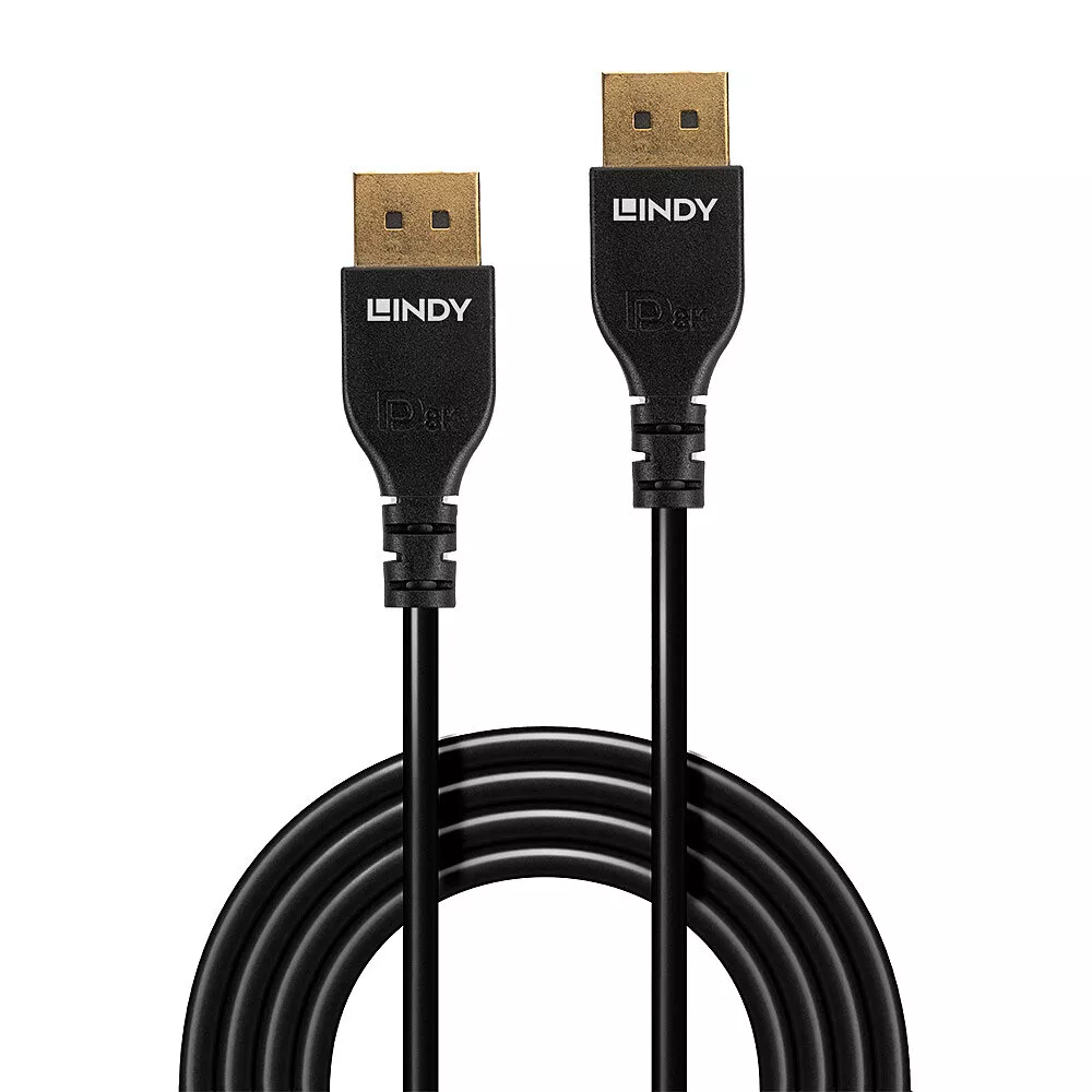 Vente LINDY 0.5m DisplayPort 1.4 Cable Slim DP male Lindy au meilleur prix - visuel 2