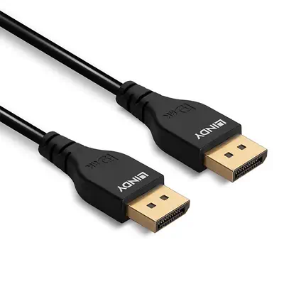 LINDY 1m DisplayPort 1.4 Cable Slim DP male to DP male - Lindy - Câble Audio - visuel 1