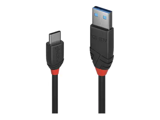 LINDY Black Line USB Cable USB 3.1 USB/A-USB-C M-M 0 - Lindy - Câble Audio - visuel 1