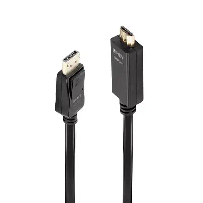 LINDY Câble DisplayPort vers HDMI 4K30 DP:passif 2m - Lindy - Câble Audio - visuel 1