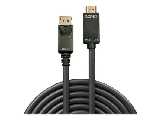 LINDY Câble DisplayPort vers HDMI 4K30 DP:passif 2m - Lindy - Câble Audio - visuel 1