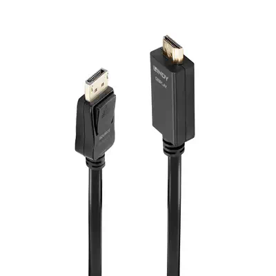 LINDY Câble DisplayPort vers HDMI 4K30 DP:passif 3m - Lindy - Câble Audio - visuel 1