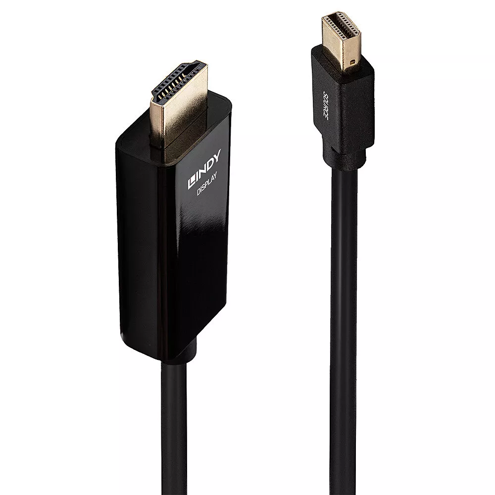 Achat Câble Audio LINDY Câble Mini DisplayPort vers HDMI 4K30 DP:passif 1m sur hello RSE