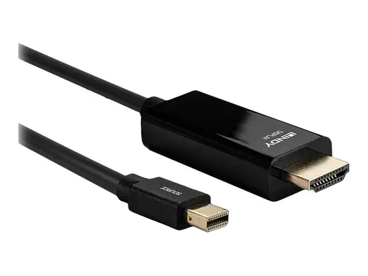 LINDY Câble Mini DisplayPort vers HDMI 4K30 DP:passif 1m - Lindy - Câble Audio - visuel 3