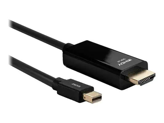 LINDY Câble Mini DisplayPort vers HDMI 4K30 DP:passif 2m - Lindy - Câble Audio - visuel 2