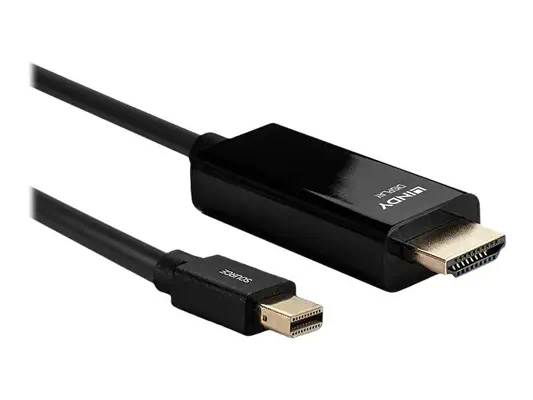 LINDY Câble Mini DisplayPort vers HDMI 4K30 DP:passif 3m - Lindy - Câble Audio - visuel 2