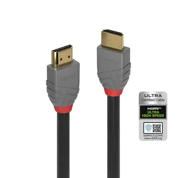 Avis Lindy Câble HDMI Ultra High Speed, Anthra Line, 0.5m