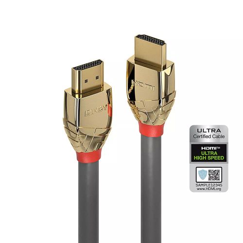 Revendeur officiel Câble Audio LINDY 5m Ultra High Speed ​​HDMI Cable Gold Line