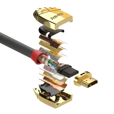 LINDY 3m High Speed HDMI Cable Gold male/male - Lindy - Câble Audio - visuel 3