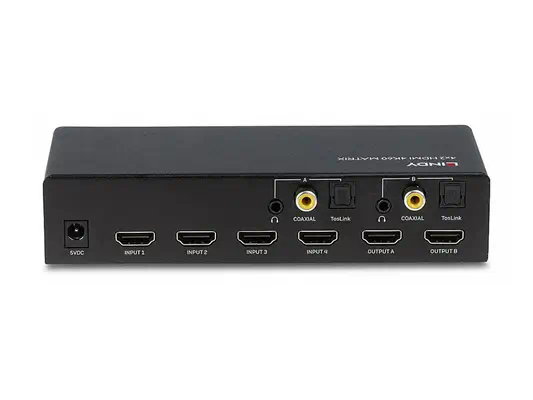 LINDY 4x2 HDMI 2.0 4K 18G Matrix Switch with Audio - Lindy - Câble Audio - visuel 3
