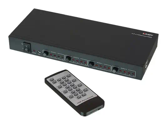 LINDY HDMI 4K UHD 4x4 Matrix 4 In 4 Out HDMI 1.4 - Lindy - Câble Audio - visuel 1