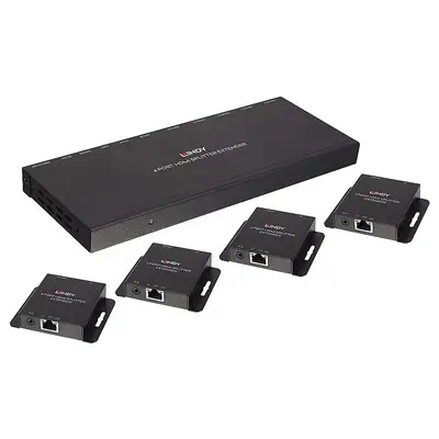 LINDY Kit Extender Splitter 4 Ports HDMI & IR avec Loop Out - Lindy - Câble Audio - visuel 1