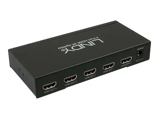 LINDY HDMI 4K Splitter 4 Port 3D 2160p30 HDTV up to 1080p - Lindy - Câble Audio - visuel 1