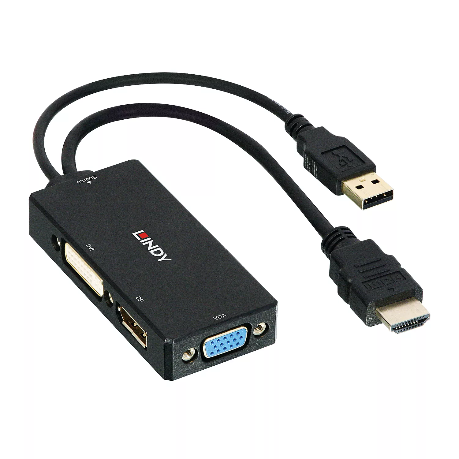 Revendeur officiel LINDY HDMI to DP/DVI/VGA Converter Supports resolutions