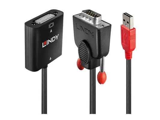 LINDY Convertisseur VGA vers DVI-D - Lindy - Câble Audio - visuel 1