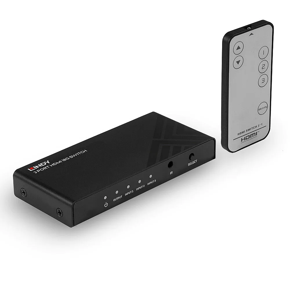 Vente Câble Audio LINDY 3 Port HDMI 18G Switch