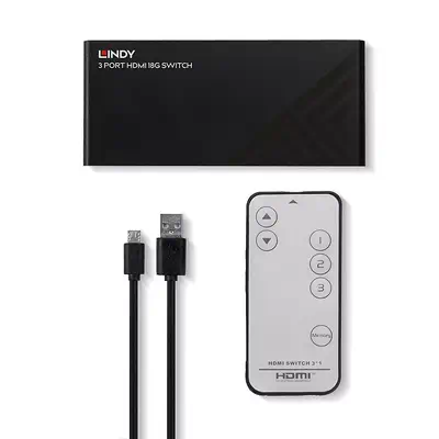 LINDY 3 Port HDMI 18G Switch - Lindy - Câble Audio - visuel 5