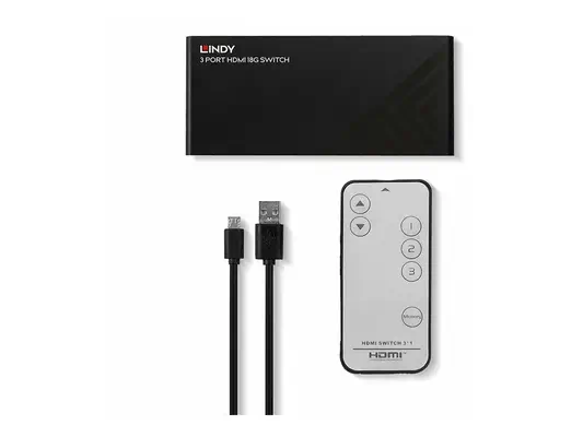 LINDY 3 Port HDMI 18G Switch - Lindy - Câble Audio - visuel 2