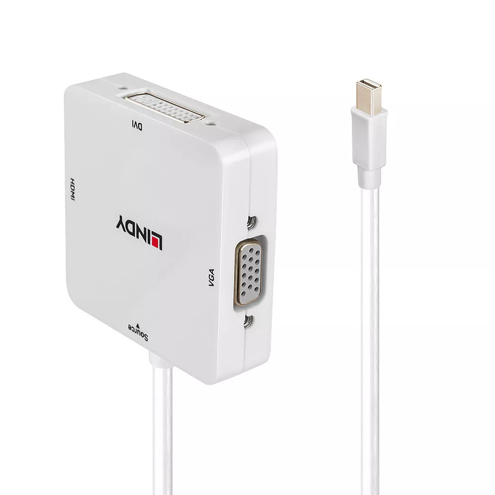 Achat Câble Audio LINDY Mini-DP to HDMI DVI VGA Converter Supports HDMI 2