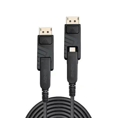 Vente Câble Audio LINDY 100m Fibre Optic Hybrid DisplayPort 1.2 Cable sur hello RSE