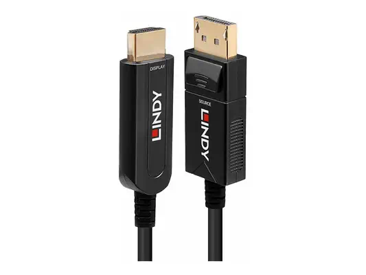 LINDY DP 1.2 to HDMI 18G AOC Hybrid Cable 30m - Lindy - Câble Audio - visuel 1