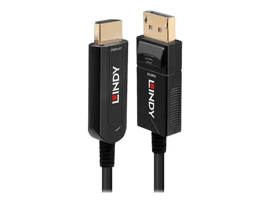 LINDY DP 1.2 to HDMI 18G AOC Hybrid Cable 50m - Lindy - Câble Audio - visuel 1