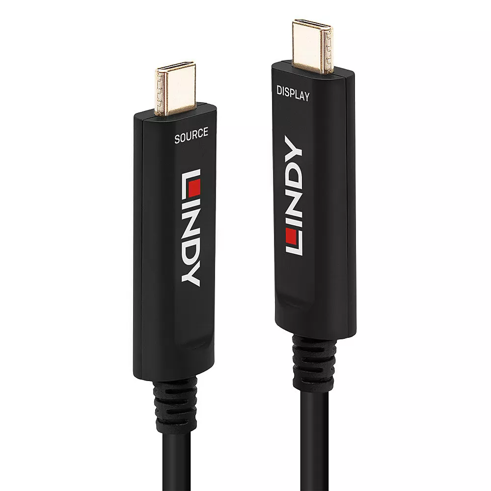 Vente Câble Audio LINDY Fibre Optic Hybrid USB C Video 15m