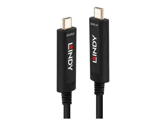 LINDY Fibre Optic Hybrid USB C Video 15m - Lindy - Câble Audio - visuel 1