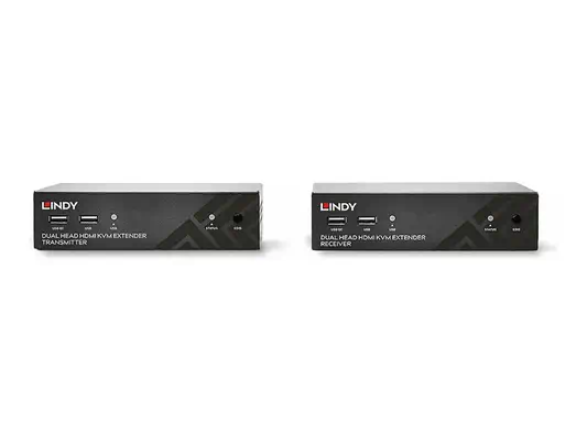 LINDY 100m Cat.6 Dual Head HDMI USB & RS232 Extender - Lindy - Câble Audio - visuel 1