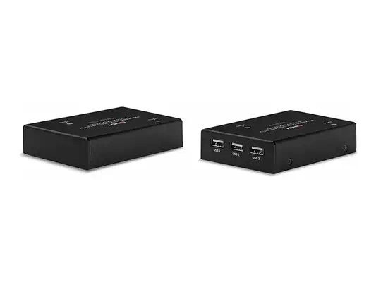 LINDY 300m Fibre Optic DisplayPort 1.2 & USB KVM Extender - Lindy - Câble Audio - visuel 1