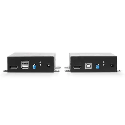 Kit Extender HDMI 4K60, USB, IR & RS232 sur fibre optique, 300m - Lindy - Connectique - visuel 4
