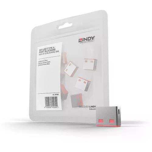 Vente Autre Accessoire pour portable LINDY Bloqueurs de ports USB 10 pièces Rose sur hello RSE
