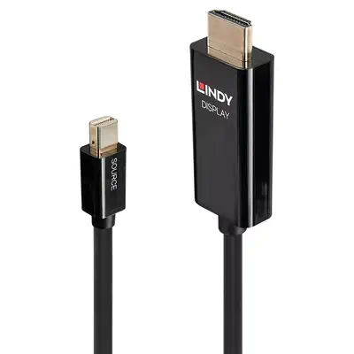 Vente Câble Audio LINDY Video Cable Active Mini Display Port HDMI M-M 1m
