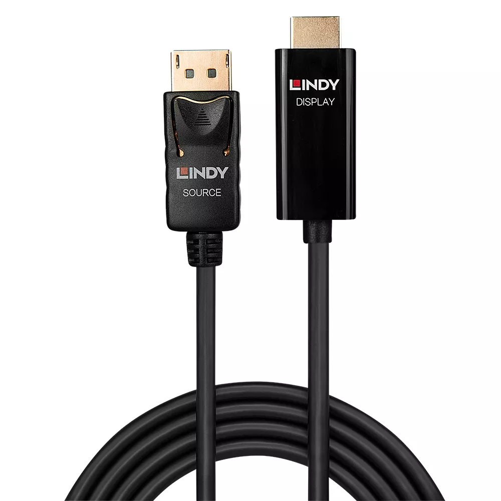 Vente LINDY Video Cable Active DisplayPort-HDMI M-M 0.5m black Lindy au meilleur prix - visuel 2