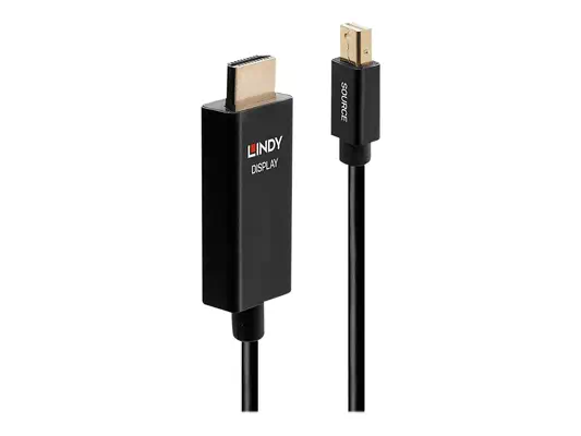 LINDY 1m Active Mini DisplayPort to HDMI Adapter Cable with - Lindy - Câble Audio - visuel 1
