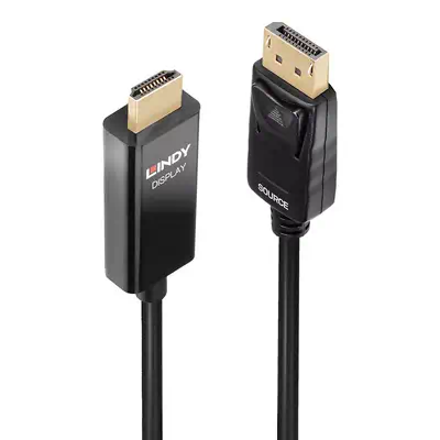 Vente Câble Audio LINDY 0.5m DP to HDMI Adapter Cable with HDR
