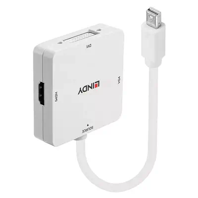 LINDY Adaptateur Mini DP 1.2 vers HDMI 4K30 DVI VGA - Lindy - Câble Audio - visuel 1