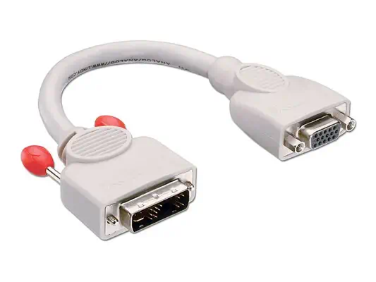 LINDY DVI-I-Adapter DVI-A male to VGA female Short Cable - Lindy - Câble Audio - visuel 1
