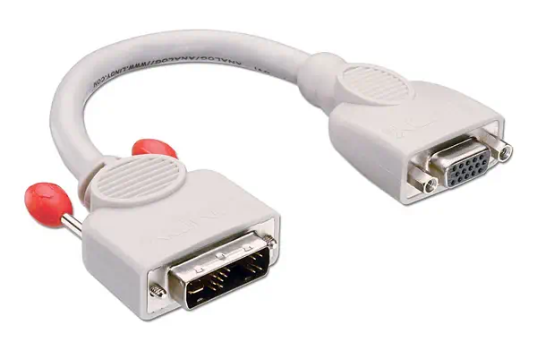 Lindy Câble moniteur DVI-A mâle à HD-15 femelle 20cm - Connectique - visuel 1