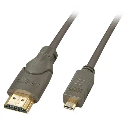 Câble micro HDMI® / HDMI®, compatible HDMI 2.0 Ultra HD, High Speed, 0.5m - Lindy - Connectique - visuel 1