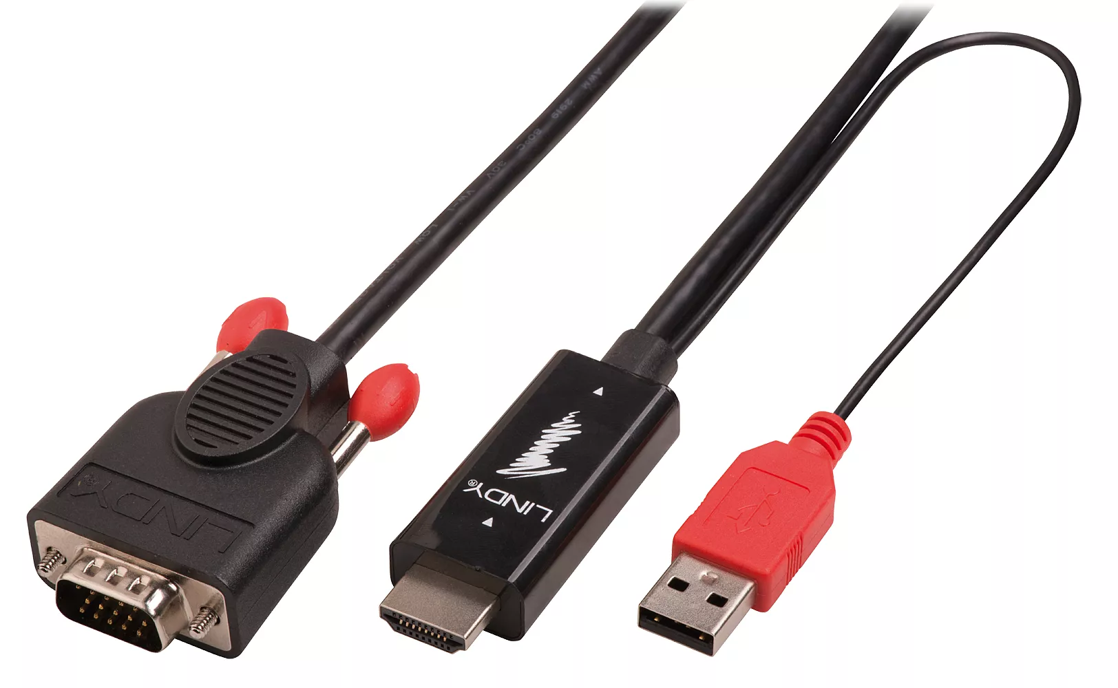 Vente Câble Audio LINDY HDMI to HDMI adapter cable 2m. HDMI Male to VGA