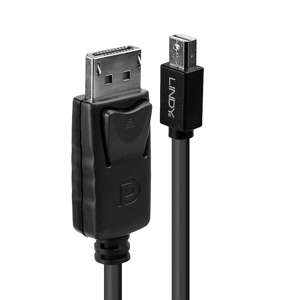 Vente Câble Audio LINDY Mini DP to DP Cable black 2m MiniDisplayPort to