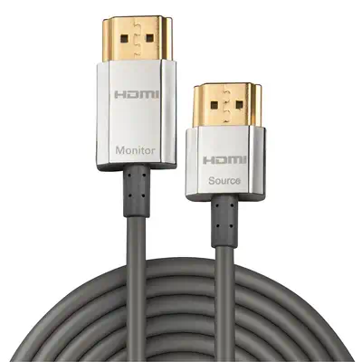 Lindy Câble HDMI High Speed CROMO Slim A/A, 3m - Connectique - visuel 2