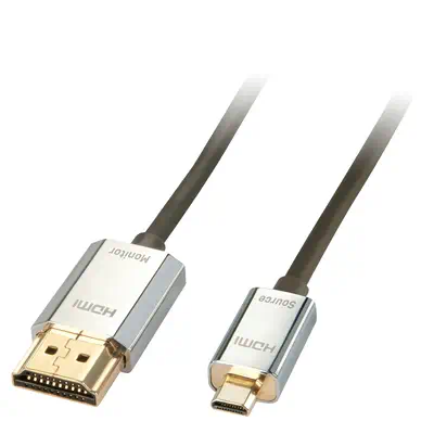 Lindy Câble HDMI High Speed CROMO Slim A/D, 3m - Connectique - visuel 1