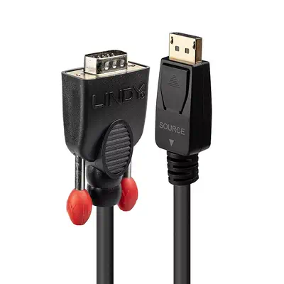 Revendeur officiel Câble Audio LINDY Converter Cable DisplayPort/VGA 3m Resolution up to
